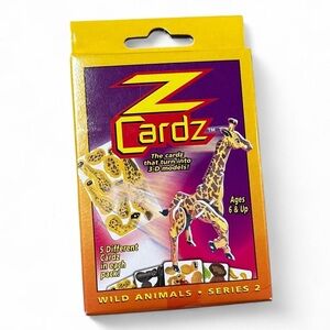 Vintage 2000s Z Cardz Pack Wild Animals Series 2 New Box